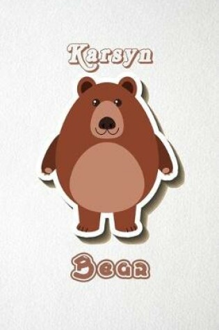 Cover of Karsyn Bear A5 Lined Notebook 110 Pages