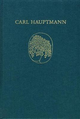 Book cover for Carl Hauptmann