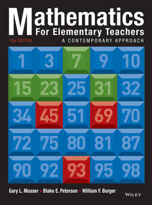 Book cover for Mathematics for Elementary Teachers: A Contemporary Approach 10e + WileyPLUS Registration Card