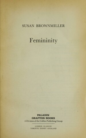 Book cover for Femininity