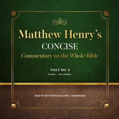 Book cover for Matthew Henry's Concise Commentary on the Whole Bible, Vol. 2