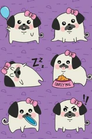 Cover of Bullet Journal Notebook for Dog Lovers Pug Life - Mauve