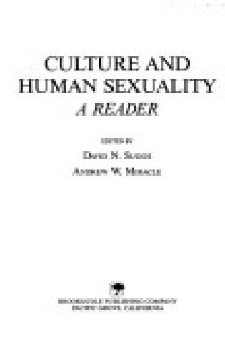 Cover of Culture and Human Sexuality