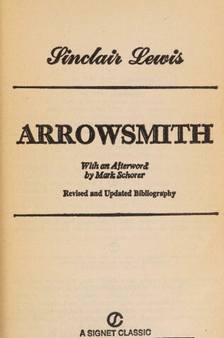 Cover of Lewis Sinclair : Arrowsmith (Sc)