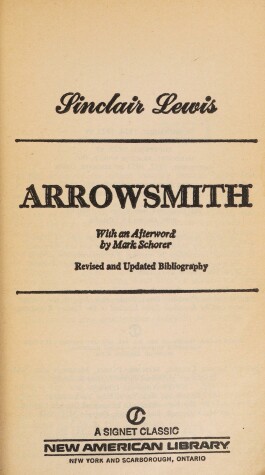 Book cover for Lewis Sinclair : Arrowsmith (Sc)