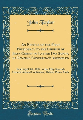 Book cover for An Epistle of the First Presidency to the Church of Jesus Christ of Latter-Day Saints, in General Conference Assembled