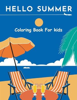 Book cover for Hello summer coloring book for kids