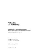 Book cover for Public Ethics and Staff Training