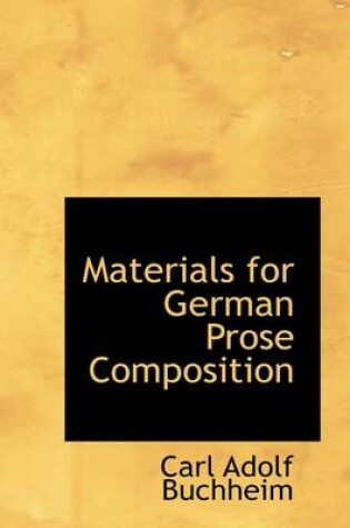 Cover of Materials for German Prose Composition