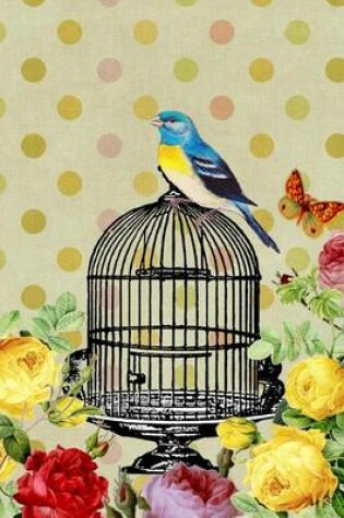 Cover of Retro Bluebird on a Birdcage Print Journal