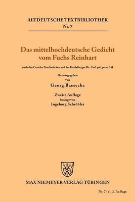 Book cover for Das mittelhochdeutsche Gedicht vom Fuchs Reinhart