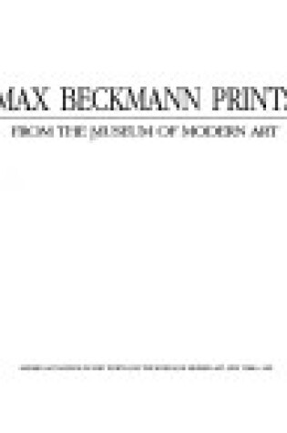 Cover of Beckmann Prints