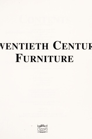 Cover of Twentieth Century Furniture