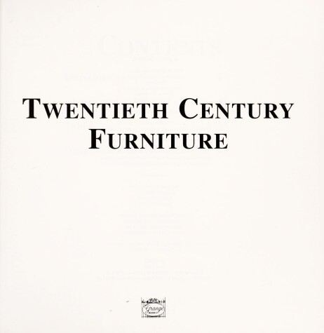 Cover of Twentieth Century Furniture