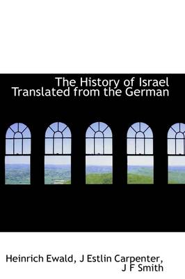 Book cover for The History of Israel Translated from the German