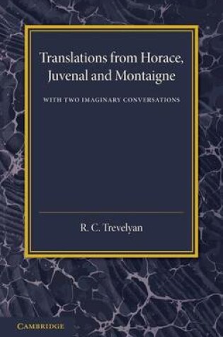 Cover of Translations from Horace, Juvenal and Montaigne