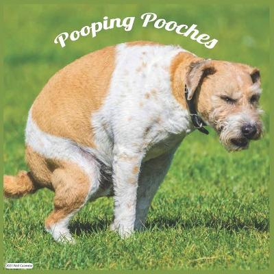 Book cover for Pooping Pooches 2021 Wall Calendar