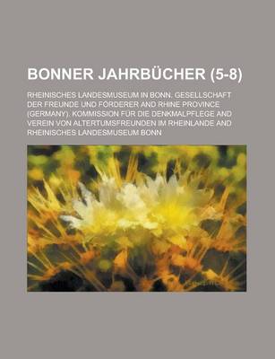 Book cover for Bonner Jahrbucher (5-8 )