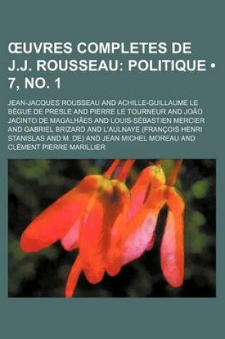Cover of Uvres Completes de J.J. Rousseau