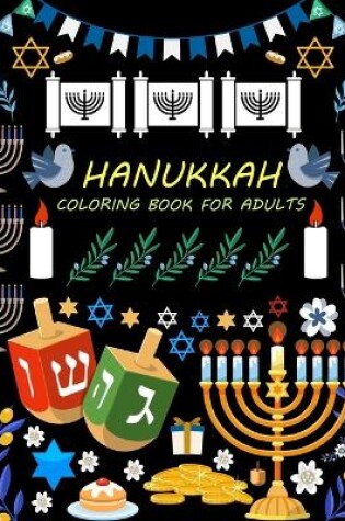 Cover of Hanukkah Coloring Book For Adults