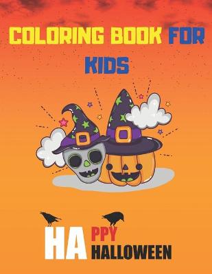 Book cover for Happy Halloween Coloring Book For Kids
