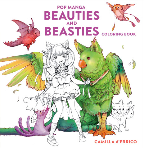 Book cover for Pop Manga Beauties and Beasties Coloring Book