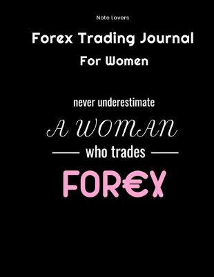 Book cover for Never Underestimate a Women who trades FOREX - Forex Trading Journal For Women