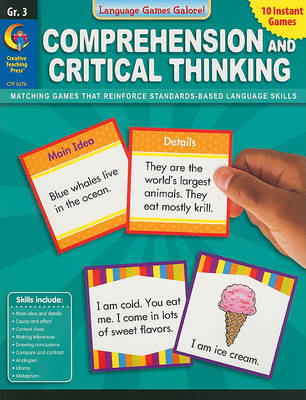 Cover of Comprehension and Critical Thinking, Grade 3