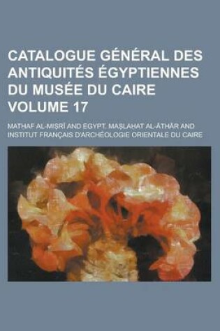 Cover of Catalogue General Des Antiquites Egyptiennes Du Musee Du Caire Volume 17