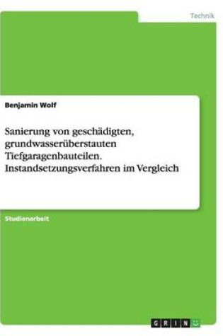 Cover of Sanierung von geschädigten, grundwasserüberstauten Tiefgaragenbauteilen. Instandsetzungsverfahren im Vergleich