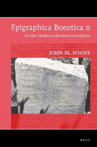 Cover of Epigraphica Boeotica II