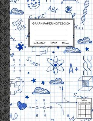 Book cover for Graph Paper Notebook, Quad Ruled 5 squares per inch