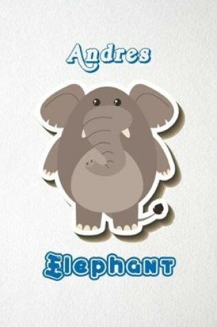 Cover of Andres Elephant A5 Lined Notebook 110 Pages