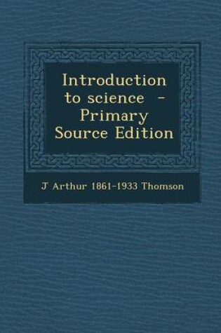 Cover of Introduction to Science