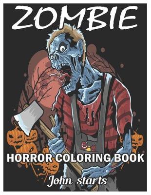 Book cover for Zombie Horror Coloring Book