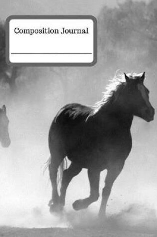 Cover of Composition Journal - Black and White Horse