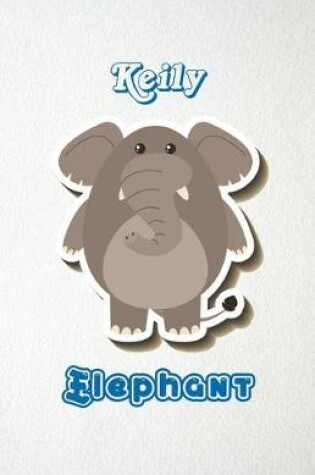 Cover of Keily Elephant A5 Lined Notebook 110 Pages