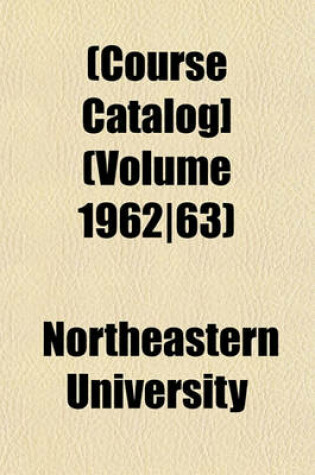 Cover of [Course Catalog] Volume 1962/63