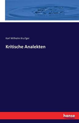 Book cover for Kritische Analekten