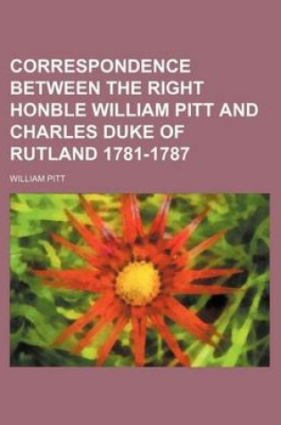 Cover of Correspondence Between the Right Honble William Pitt and Charles Duke of Rutland 1781-1787