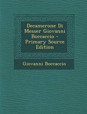 Book cover for Decamerone Di Messer Giovanni Boccaccio - Primary Source Edition