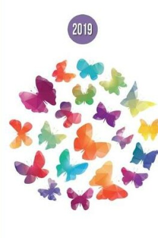 Cover of 2019 Planner; Rainbow Butterflies