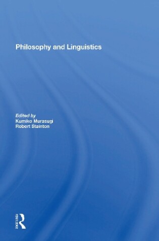 Cover of Philosophy And Linguistics