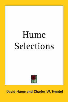 Book cover for Hume Selections (1927)