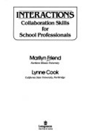 Cover of Interactions:Collaboration Skills for School Professionals