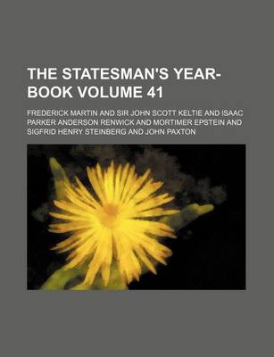 Book cover for The Statesman's Year-Book Volume 41