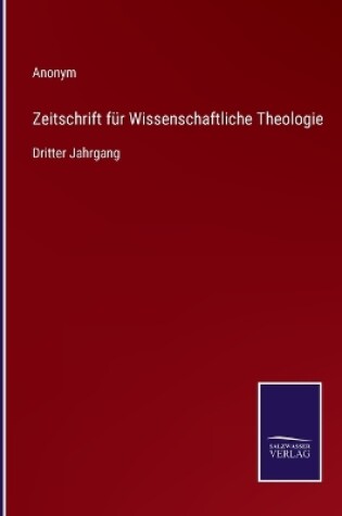 Cover of Zeitschrift für Wissenschaftliche Theologie