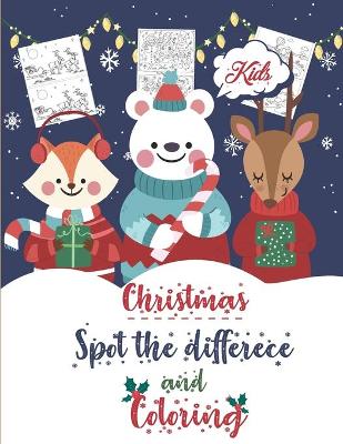 Book cover for Christmas Spot the Difference and Coloring Book