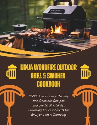 Book cover for Ninja Woodfire Outdoor Grill & Smoker Cookbook