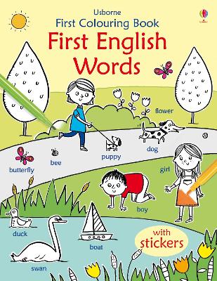 Book cover for First Colouring Book First English Words